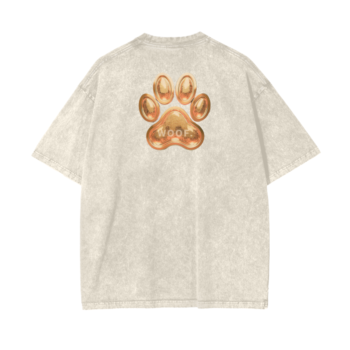 Pitbull. Acid Wash Oversize Tee | Apricot