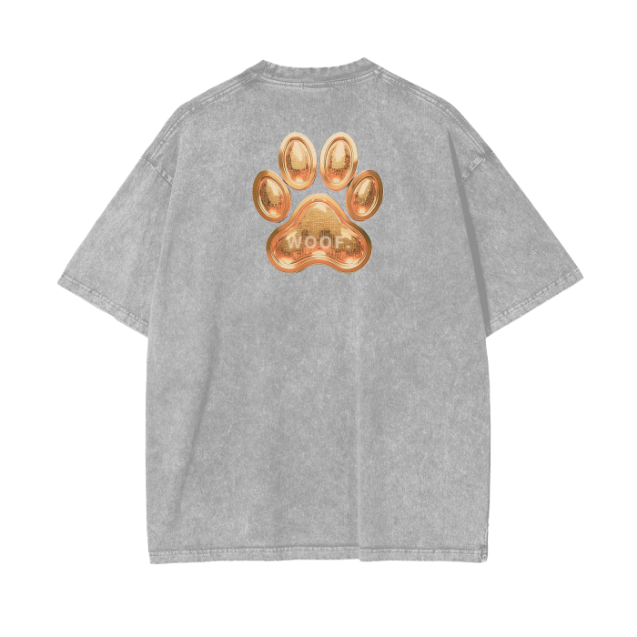 Pitbull. Acid Wash Oversize Tee | Light Gray