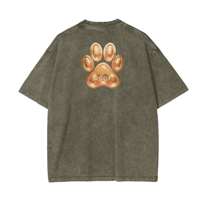 Pitbull. Acid Wash Oversize Tee | Gray Green